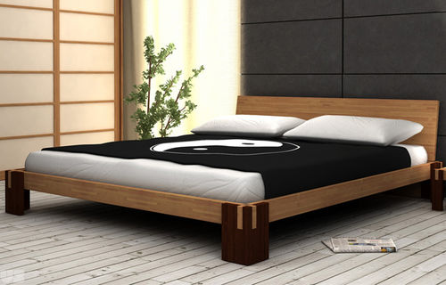 Letto matrimoniale - Tokyo-F - Cinius - contemporaneo / con testiera / personalizzabile