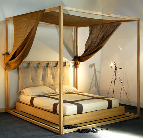 Letto a baldacchino - YASUMI - Cinius - matrimoniale / contemporaneo / in faggio