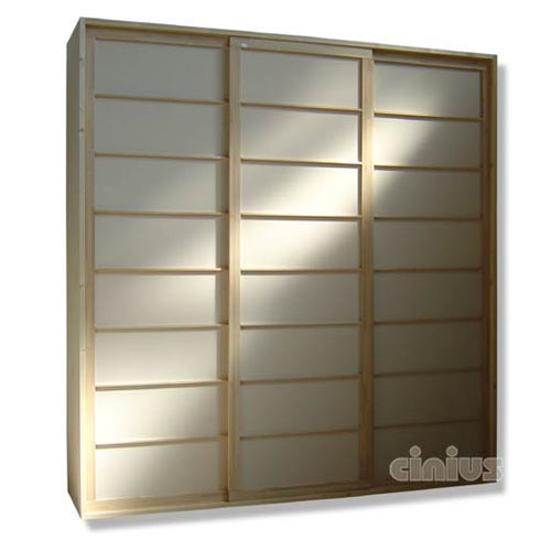 Armadio contemporaneo - Cinius - in faggio / in abete / con porta scorrevole