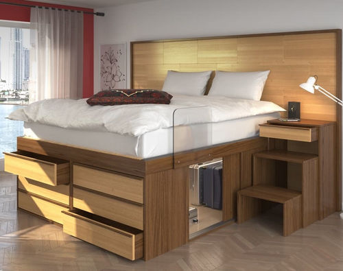 Letto matrimoniale - NEW YORK - Cinius - singolo / contemporaneo / con testiera