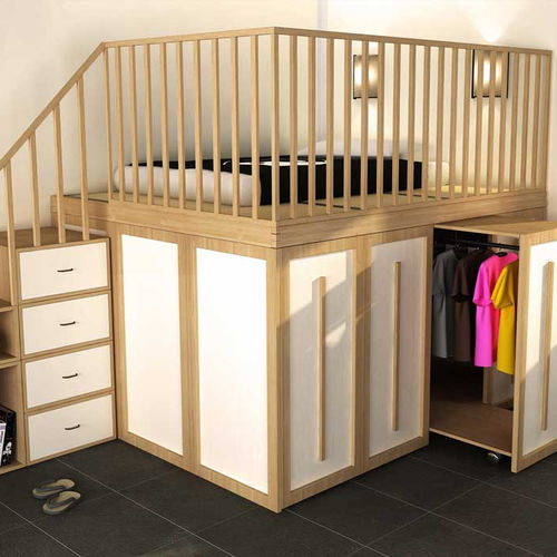 Letto matrimoniale - LUCCA - Cinius - singolo / contemporaneo / con base contenitore