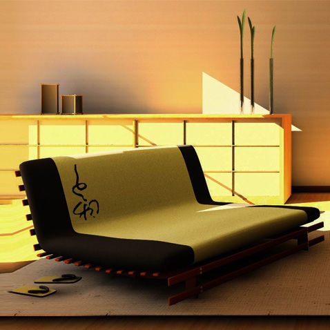 Divano letto - TORONTO - Cinius - contemporaneo / in tessuto / futon