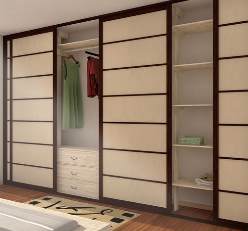 Cabina armadio contemporanea - Cinius - in legno / su misura / con porta scorrevole