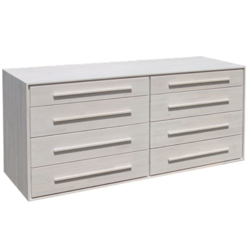 Cassettone contemporaneo - 4 + 4 - Cinius - in faggio / in betulla / rettangolare