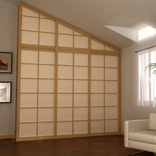 Parete scorrevole - PARETE SHOJI - Cinius - in legno / professionale / per open space