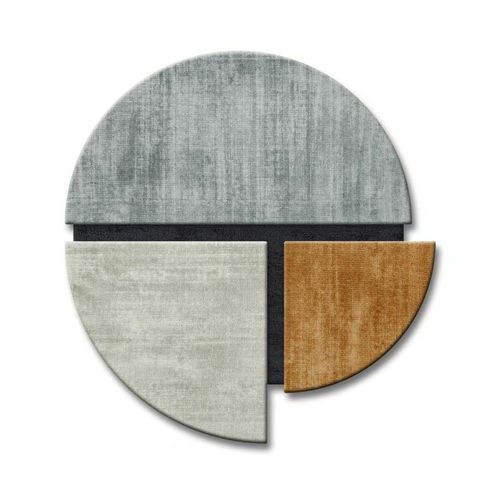 Tappeto contemporaneo - SUNSET - Sirecom Tappeti - geometrico / in fibra di bambù / in lana della Nuova Zelanda