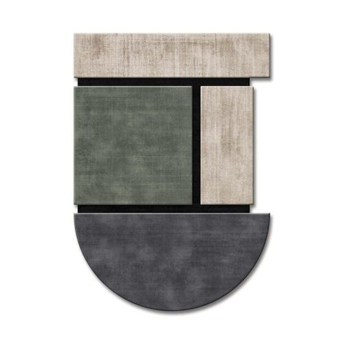 Tappeto contemporaneo - NOCTIS - Sirecom Tappeti - geometrico / in fibra di bambù / in lana della Nuova Zelanda