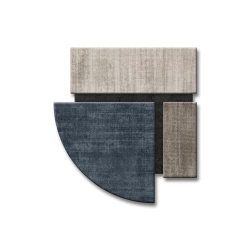 Tappeto contemporaneo - DENIM - Sirecom Tappeti - geometrico / in fibra di bambù / in lana della Nuova Zelanda