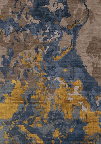 Tappeto contemporaneo - TIGER EYE - Sirecom Tappeti - a motivi / in fibra di bambù / in lana della Nuova Zelanda