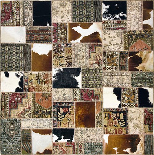 Tappeto contemporaneo - GIOCONDA - SITAP Società Italiana Tappeti - patchwork / in pelle di mucca / in lana