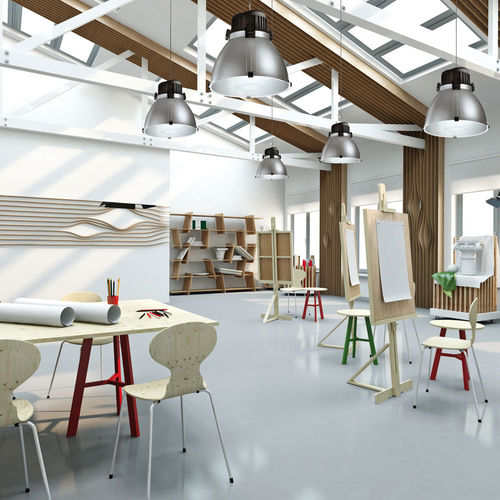 Luce a sospensione - ZEPPEL 400 - Ivela spa - fluorescente compatta / alogena / rotonda