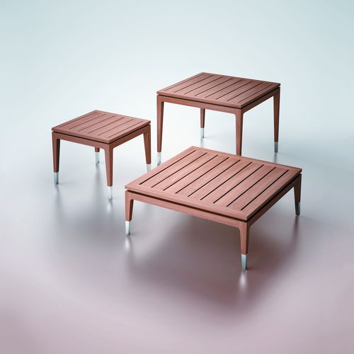 Tavolo d'appoggio contemporaneo - COSTA REY : ALGHERO - SMANIA - in teak / rettangolare / quadrato