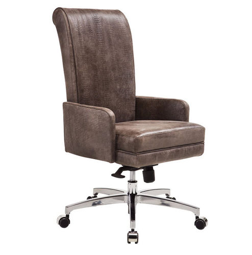 Poltrona direzionale contemporaneo - MASTER: ROLLER - SMANIA - in pelle / contract / con base a stella