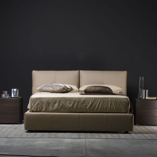 Letto matrimoniale - IRIS - Falegnami - contemporaneo / imbottito / con testiera imbottita