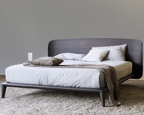 Letto matrimoniale - MOON - Falegnami - contemporaneo / imbottito / con testiera