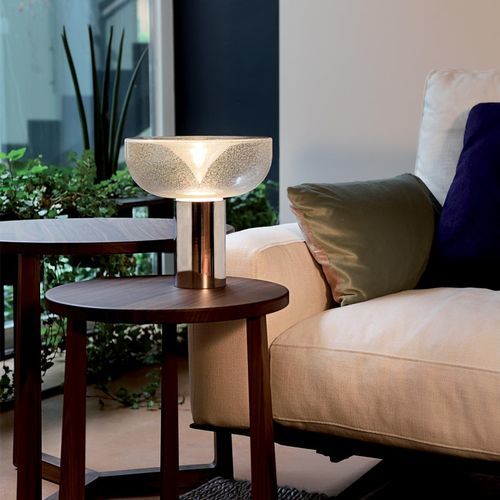 Lampada da tavolo - AELLA MINI 30 T - Leucos srl - in cromo / in metallo laccato / in vetro soffiato