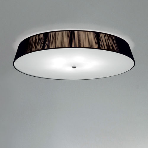 Plafoniera contemporanea - LILITH PL 55 - Leucos srl - rotonda / in vetro / in cotone