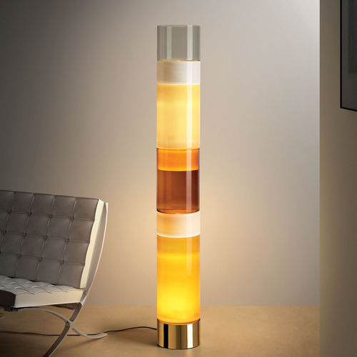 Lampada da pavimento - STACKING C TR - Leucos srl - in metallo / in cromo / in vetro