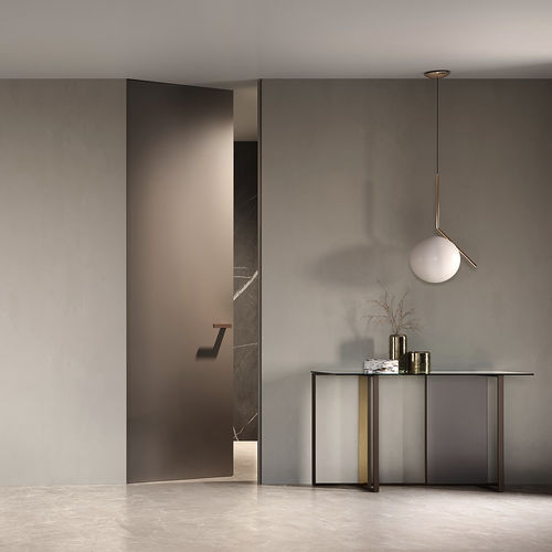 Porta da interno - BRONZE METAL SECRET - BARAUSSE - in legno / battente / contemporanea