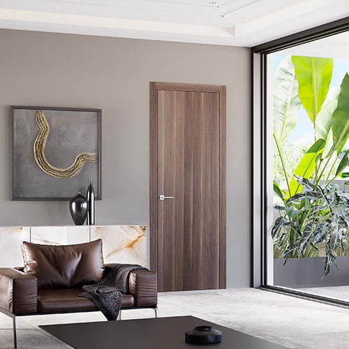 Porta da interno - MOKA FEEL - BARAUSSE - impiallacciata in legno / battente / contemporanea