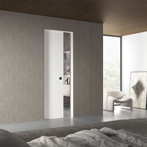 Sistema scorrevole in legno - BLANC ON SECRET - BARAUSSE - a scomparsa / per uso residenziale / minimalista