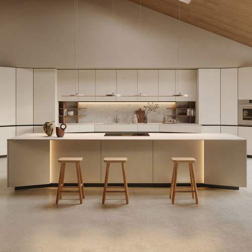 Cucina contemporanea - ORBITA - SNAIDERO RINO SPA - in alluminio verniciato / in ceramica / in rovere