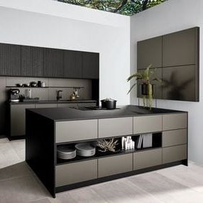 Cucina contemporanea - Rehau - polimerica / di grandi dimensioni / con impugnature