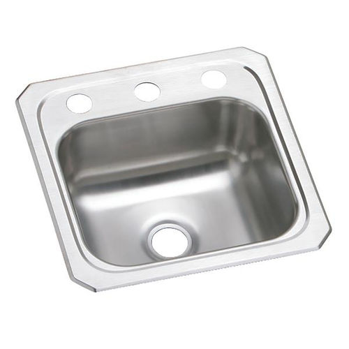 Lavello a 1 vasca - BCR15 - Elkay - senza gocciolatoio / in acciaio inossidabile / da incasso