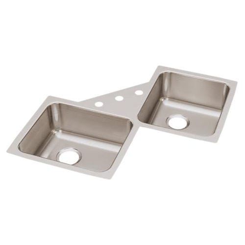 Lavello a 2 vasche - ELUH3232 - Elkay - senza gocciolatoio / in acciaio inossidabile / da incasso