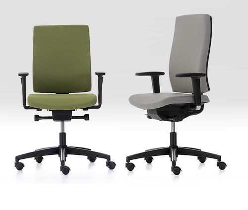 Sedia da ufficio contemporanea - MIA - Nurus - in tessuto / con rotelle / contract