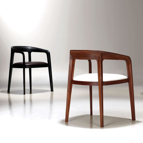 Sedia visitatore contemporanea - CORVO  - Nurus - da interno / in legno / imbottita