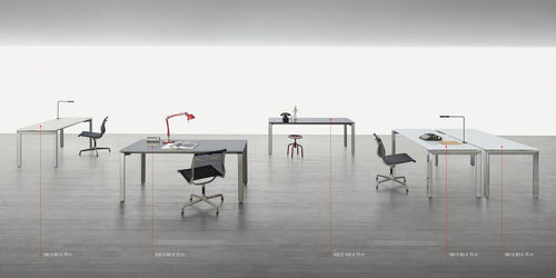 Scrivania per open space - POINT - Citterio - contemporanea / in alluminio / con contenitore