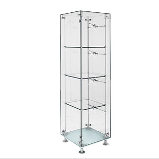Vetrina contemporanea - SSG002.500I - Shopkit - in vetro / in acciaio inossidabile / illuminata