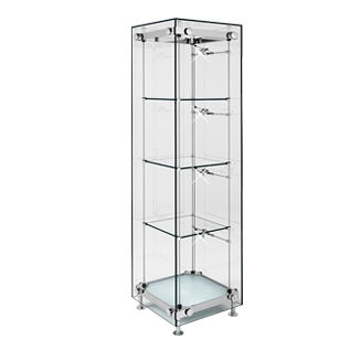 Vetrina contemporanea - SSG003.500I - Shopkit - in vetro / in acciaio inossidabile / illuminata
