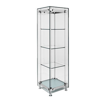 Vetrina contemporanea - SSG003.500 - Shopkit - in vetro / in acciaio inossidabile / illuminata