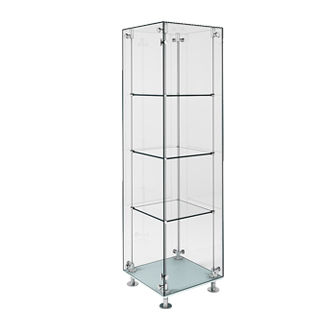Vetrina contemporanea - SSG002.500 - Shopkit - in vetro / in acciaio inossidabile / illuminata