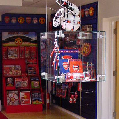 Vetrina contemporanea - CMC002B - Shopkit - sospesa / in vetro / in alluminio