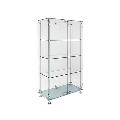 Vetrina contemporanea - SSG002.1000 - Shopkit - in vetro / in acciaio inossidabile / contract