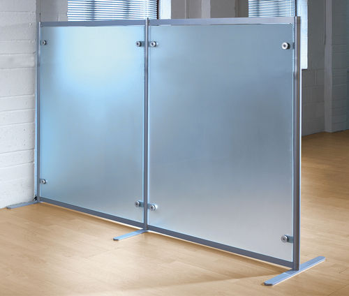 Divisorio per ufficio a pavimento - FREESTANDING - Shopkit - in vetro / modulare