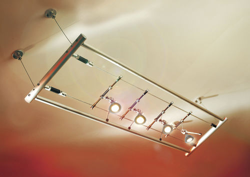 Illuminazione su cavi alogena - GANTRIES - Shopkit - rotonda / in metallo / da interno