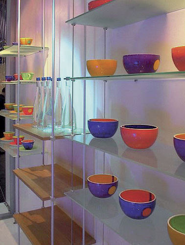 Sistema di scaffali a muro - Shopkit - a barre / contemporaneo / in metallo