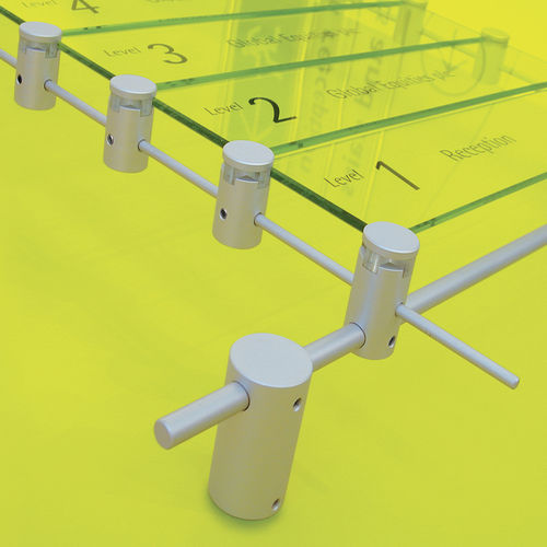 Cartello segnaletico da parete - STANGENSYSTEM ROD A-E - Shopkit - fisso / a soffitto / in alluminio