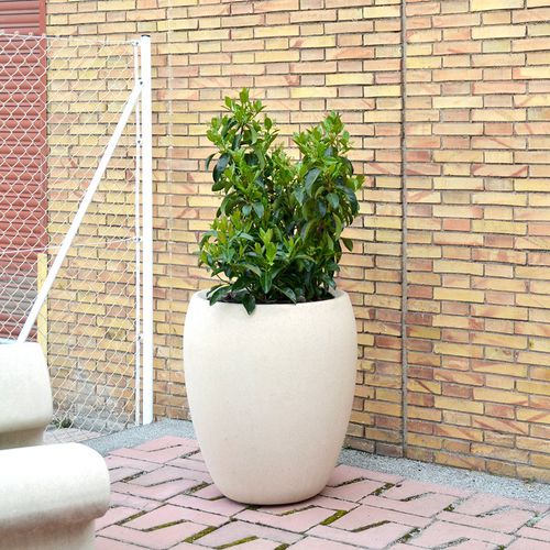 Vaso da giardino in calcestruzzo - NET - Escofet - rotondo / per spazio pubblico / bianco