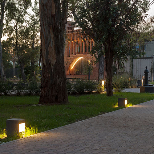 Lampioncino da giardino - CREAM - Escofet - contemporaneo / in acciaio galvanizzato / LED