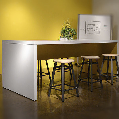 Tavolo alto contemporaneo - PARSONS - Versteel - in legno / in laminato / rettangolare