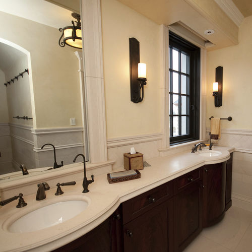 Piano lavabo doppio - Moleanos top - LUSOROCHAS NATURAL STONE - in pietra naturale