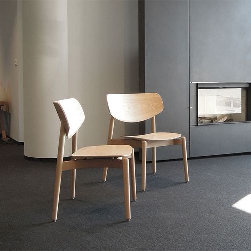 Poltrona contemporanea - FIZZ  - Bedont - in tessuto / in pelle / impiallacciata in legno