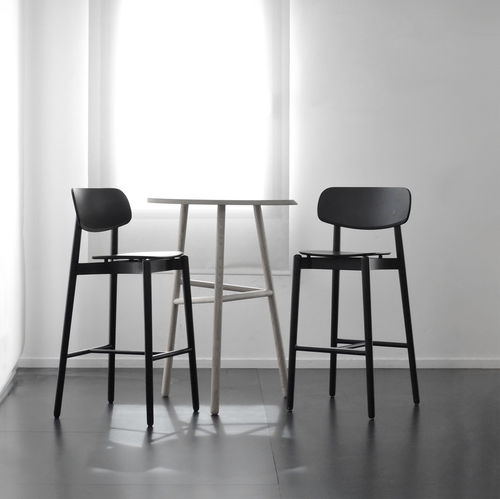 Sedia alta contemporanea - FIZZ  - Bedont - da interno / in tessuto / in pelle