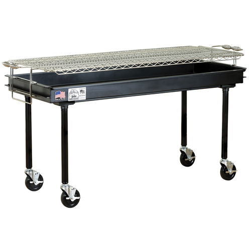 Barbecue a carbonella - M-15B - Big John Grills & Rotisseries - professionale / con rotelle / in acciaio