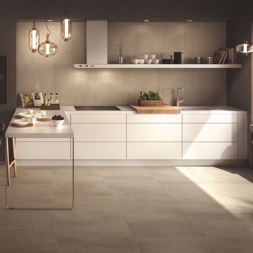 Piastrella in gres porcellanato - BETON SAND - Casalgrande Padana - levigata / a rilievo / da interno